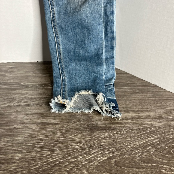 Kancan Aspen High Rise Ankle Skinny Jeans Size 9/28 Blue Raw Hem - Picture 3 of 9